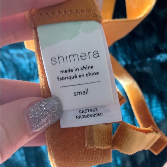 Shimera Yellow Lace Velvet Bra Mustard Yellow - Picture 9 of 9